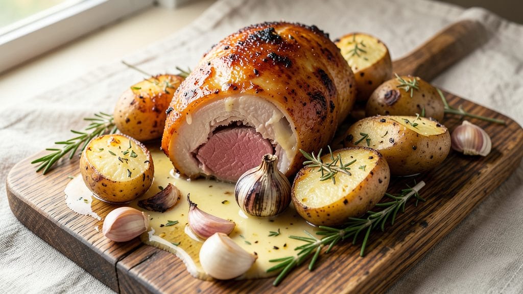 Baked Chicken Thighs and Potatoes Recipe: Crispy-Skinned Roast with Herbed Butter Magic