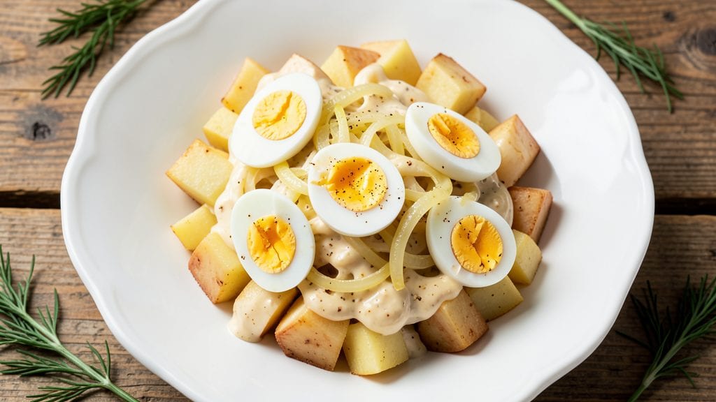 Betty Crocker Classic Potato Salad Recipe: Vinegar-Kissed Creaminess With Crunchy Cornmeal Top