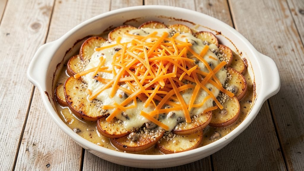 Betty Crocker Potato Casserole Recipe: Crispy Cornmeal Crown Over Creamy Pink Layers