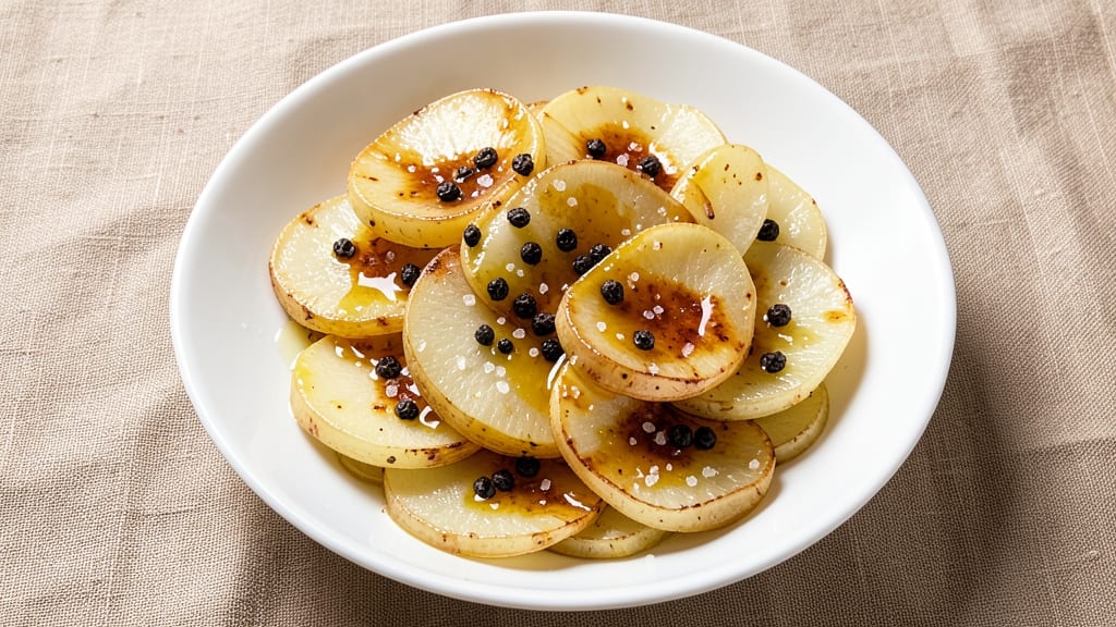 Blooming Potatoes Recipe: Vinegar-Kissed Crunch and Creamy Pink Hearts