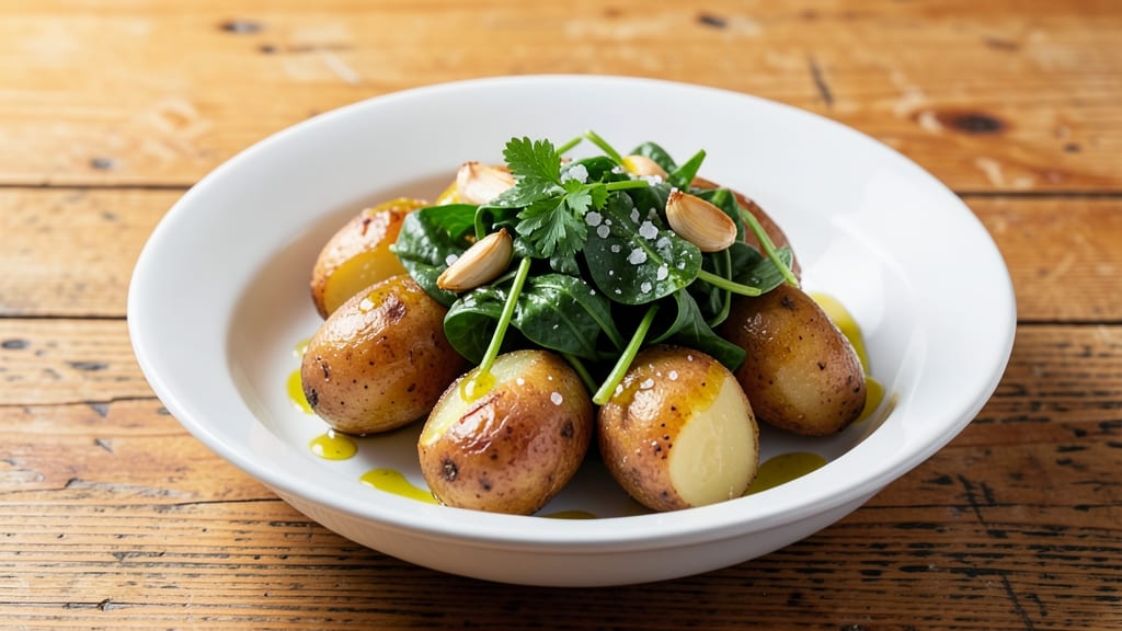 Boiled Potatoes and Spinach Recipe: Garlic-Infused Brightness in 25 Minutes