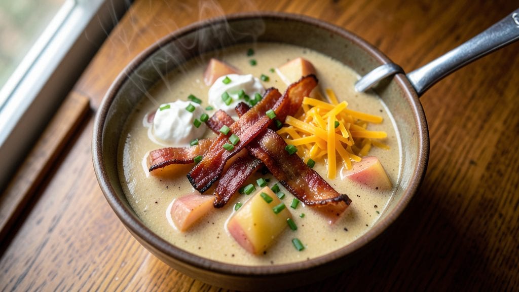 Chili's Loaded Baked Potato Soup Copycat Recipe: Vinegar-Kissed Crunch Meets Melty Cheese Heaven
