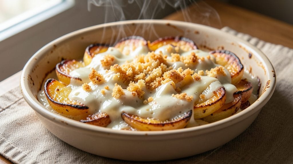Emeril's Scalloped Potatoes Recipe: Vinegar-Kissed Crisp With Layers of Creamy Cheese