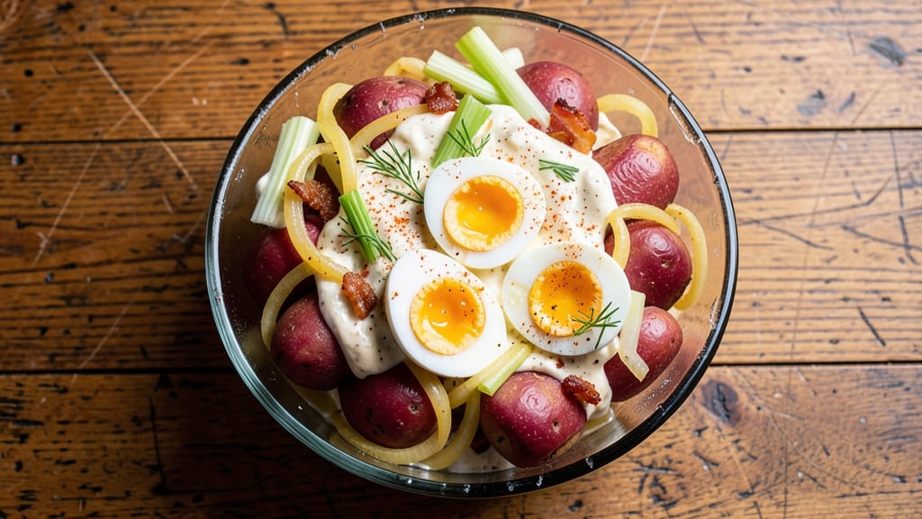 Grandma's Potato Salad Copycat Recipe: Vinegar-Kissed Crunch and Creamy Mayonnaise Magic