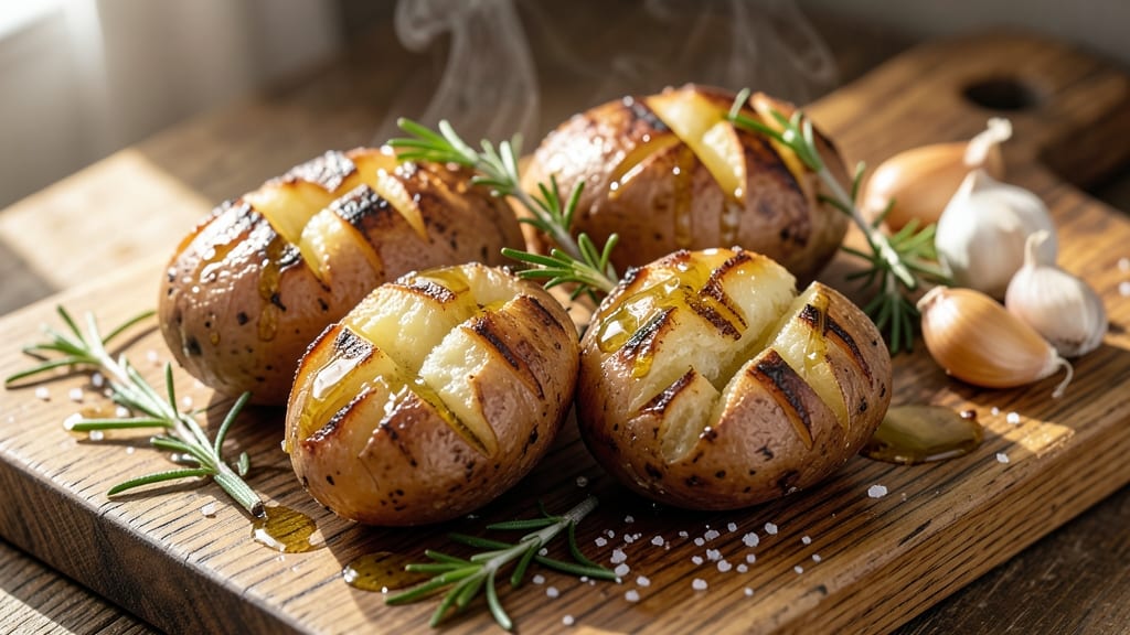 Hassleback Potatoes Recipe: Vinegar-Infused Crisp With Fluffy Pink Centers