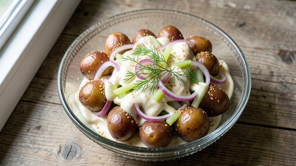 Hellmann's Classic Potato Salad Recipe: Crispy Cornmeal Top, Creamy Vinegar-Kissed Hearts