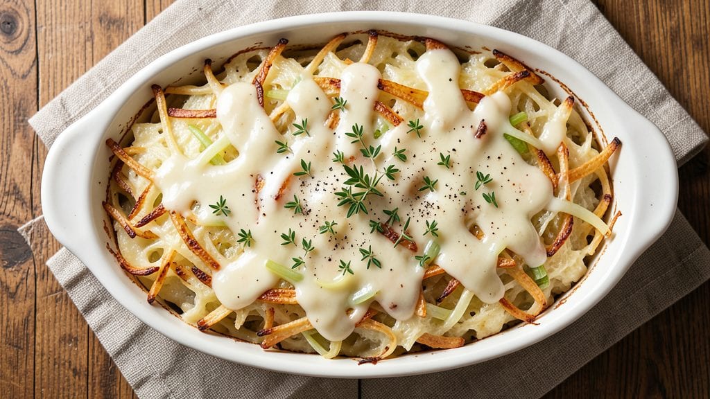 Julia Child's Shredded Potato Gratin With Leeks Recipe: French-Style Creaminess in One Bake