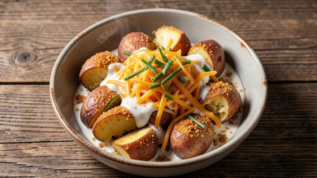 Lipton Onion Soup Mix Potato Recipe: Crispy Cornmeal Topping with Melty Cheese Pull