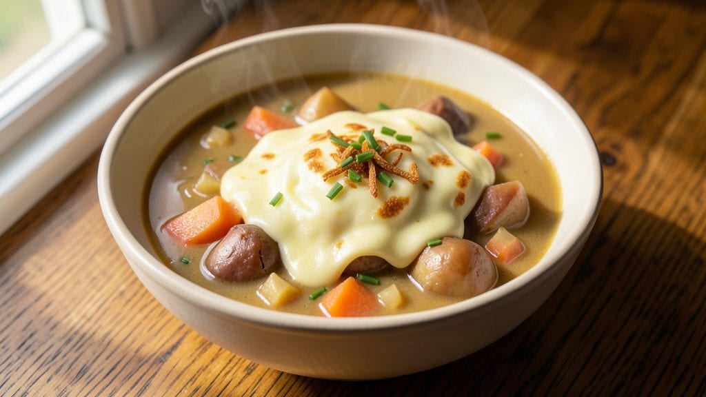 Marie Callender's Potato Cheese Soup Copycat Recipe: Velvety Cream Cheese Swirls and Crispy Cornmeal Crown
