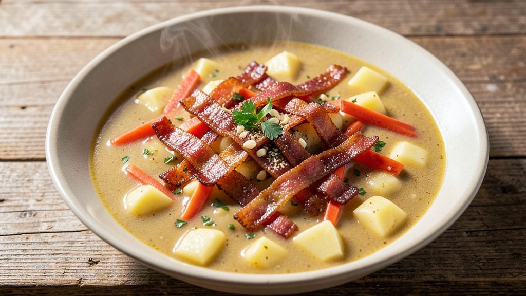 O'Charley's Copycat Potato Soup Recipe: Crispy Cornmeal Topping Meets Creamy Vinegar Zing