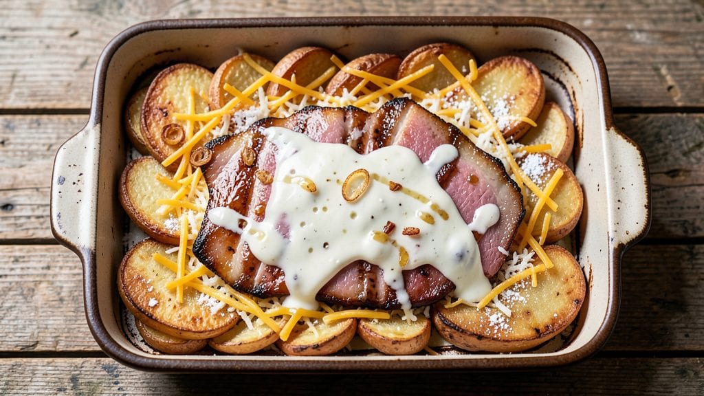 Pioneer Woman Ham and Potato Casserole Recipe: Vinegar-Kissed Crisp With Melty Cheese Layers