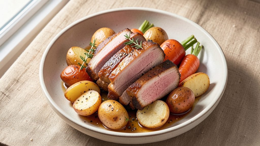 Pork Belly, Potatoes, and Carrots Recipe: Slow-Roasted Crispy Edges and Silky Meat