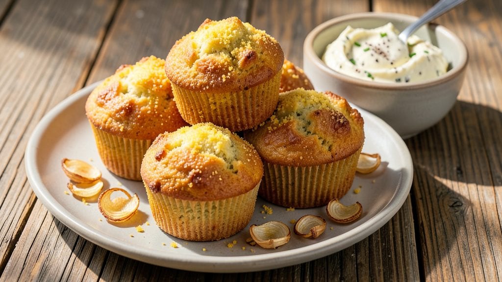 Potato Muffin Recipe: Savory Cornmeal Crust With Fluffy Pink Centers