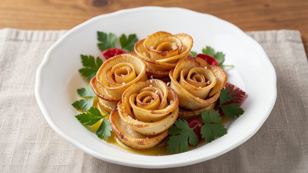 Potato Roses Recipe: Floral Delight With Vinegar-Kissed Crisp