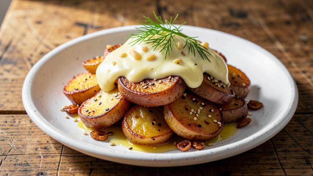 Russian Potato Recipe: Sour Cream and Dill Crispy-Creamy Delight