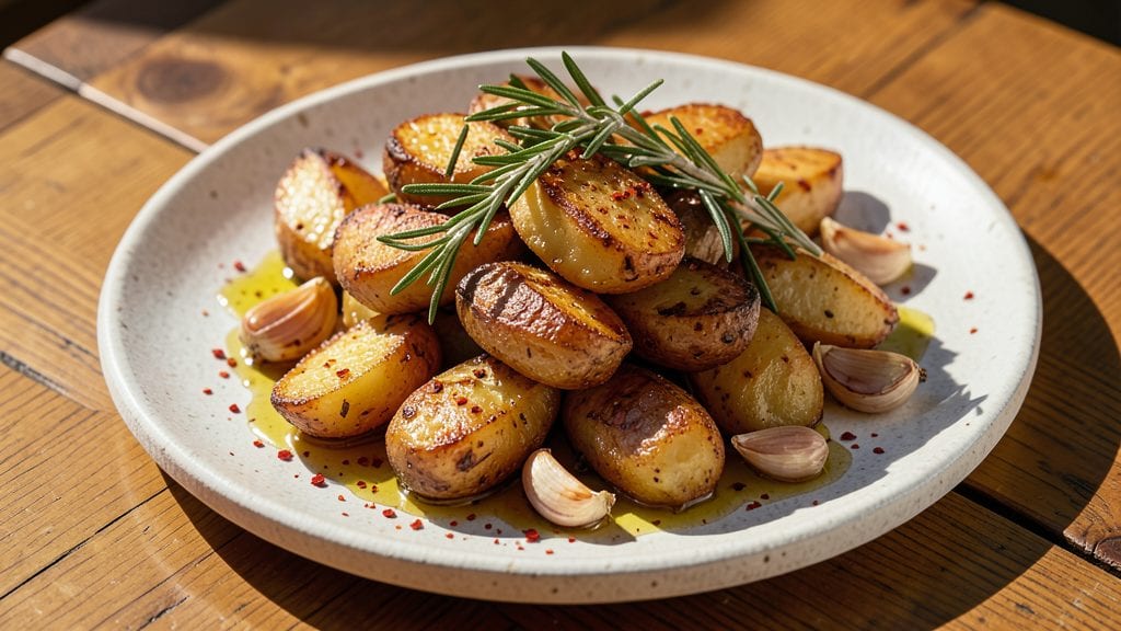 Vesuvio Potatoes Recipe: Vinegar-Kissed Crunch and Fluffy Pink Centers